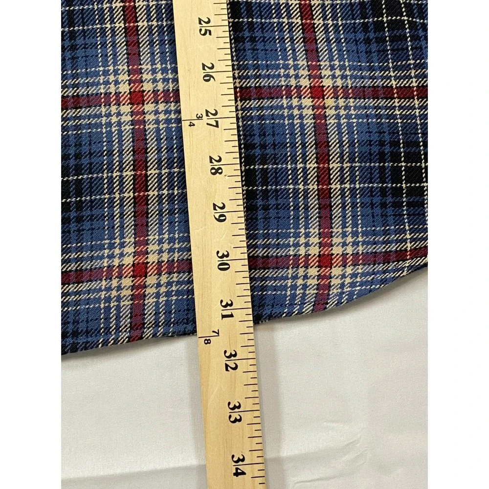 VTG Polo Sport Sportsman Ralph Lauren Blue Plaid Flannel Shirt  XXL Heavy Cotton